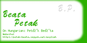 beata petak business card